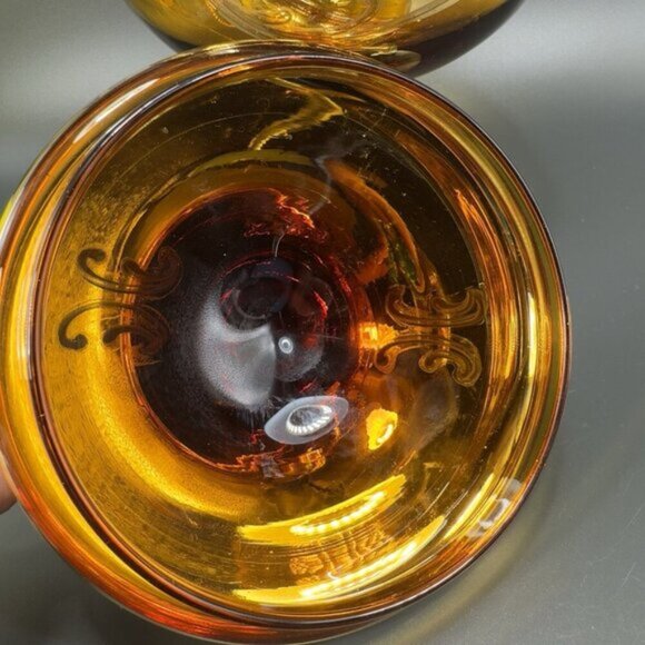 Venetian Glass Candy Dish Container Jar Apothecary Jar Painted Italian Glass VTG - Picture 8 of 16